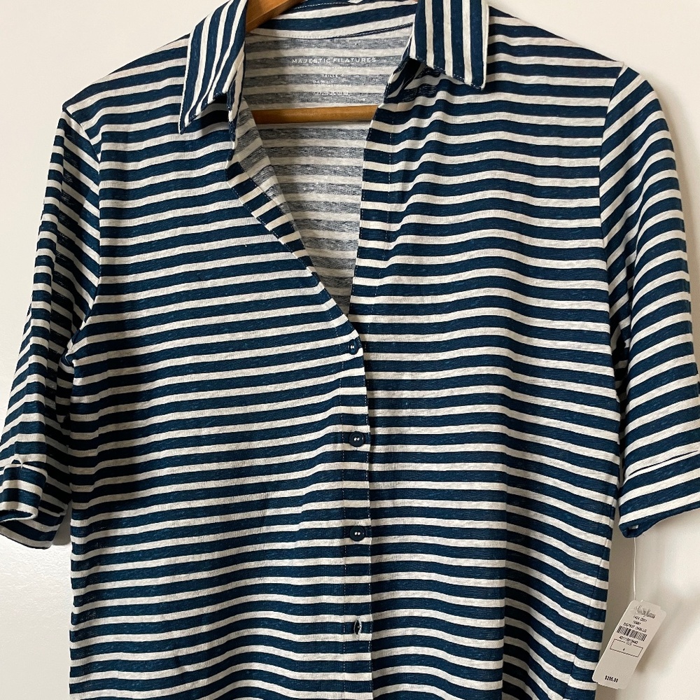 Majestic Filatures button down short sleeve shirt